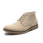 Bruno Marc Men's Chukka Natural Suede Leather Chukka Desert Dress Ankle Boots Size 15 M US