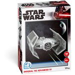 4D Build, Star Wars TIE Advance x1 Fighter, 3D Paper Model Kit, 160 Piece Paper Model Kit for Teens and Adults, Ages 10+