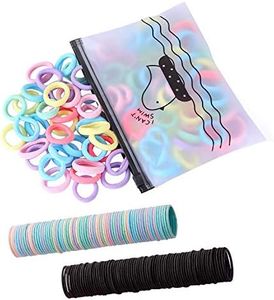 300 Pack Hair Ties BEoffer Baby Toddlers Girls Elastics Hair bands Black Colorful Small Rubber Bands Ponytail Pigtails Holders Not Harm to Hair (Color B)