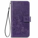 JIAFEI Case for Honor 90 Lite 5G, Premium PU/TPU Nicely Embossed Designed Pattern Flip Leather Wallet Cover Case, Purple