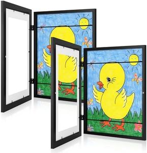 2-Pack Kids Art Frames, 11x14 Front Opening Kids Artwork Frames Changeable, Displays 9x12 With Mat and 11x14 Without Mat, Holds 50 Pcs, for 3D Picture, Crafts, Children Drawing, Hanging Art, Portfolio