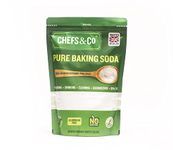 CHEFS & CO | Pure Baking Soda (1 KG) | 100% Sodium Bicarbonate of Soda Food Grade | Baking Soda for Cooking & Drinking & Cleaning | Aluminium Free | BPA Free | Raising Agent (Pack of 1)