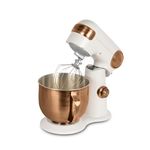 Cuisinart Stand Mixer, 12 Speeds, 5.5-Quart Mixing Bowl, Chef's Whisk, Flat Mixing Paddle, Dough Hook, and Splash Guard with Pour Spout, Perfectly Pale (SM-50PPBZC)