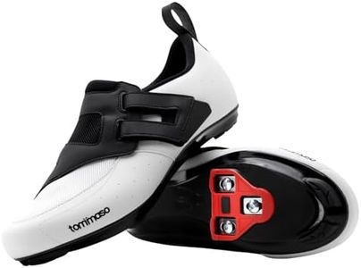 tommaso Veloce II Cycling Shoes - Ride in Style - Peloton Shoes Triathlon Road Bike Indoor Cycling Men Women Compatible with Look Delta SPD SPD-SL Cleats White Black, White/Black - Delta, 12 Women