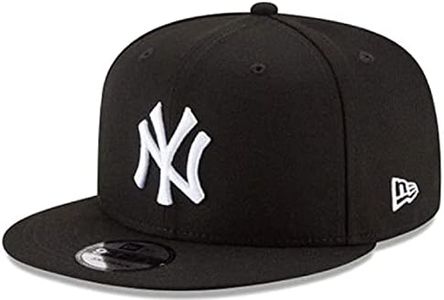 New Era New York Yankees Exclusive Selection 9FIFTY Snapback Adjustable Hat Cap- OSFM (Black Crown White Logo)