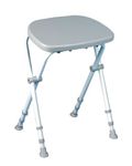 HOMECRAFT 91310846 Sherwood Folding Perching Stool, Height Adjustable Shower Stool, Shower Aid Device for Bathing Assistance, Supportive Bath Chair, (Eligible for VAT relief in the UK)