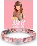 Feelan Taylor Bracelets Birthday Gifts for Women Girls Sisters, Taylor Merch Stuff Friendship Bracelet, Jewelry Outfits Birthday Party Decorations, Medium, Pink