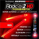 ROCKSTIX 2 HD RED, BRIGHT LED LIGHT UP DRUMSTICKS, with fade effect, Set your gig on fire!