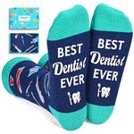 Zmart Unisex Lawyer Cop Fireman Pilot Dentist Doctor Nurse Realtor Socks, Gifts For Lawyer Police Firefighter Dentist Nurse, Dentist Blue