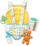 Melissa & Doug Mine to Love Carrier Play Set for Baby Dolls with Toy Bear, Bottle, Rattle, Activity Card