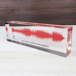 Artblox Soundwave Art With Scannable Qr Code Any Video Voice Recording Baby Heartbeat Or Song To Acrylic Glass Spotify Plaque Cool Mothers Day Customized Gifts For Wife Girlfriend Sound Card