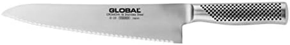 Global G-23-10 inch, 24cm Bread Knife, 10", Stainles Steel