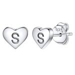 Silver Earrings Studs Ladies Earrings for Pierced Ears Small Earrings Heart Earrings Sterling Silver Womens Earrings