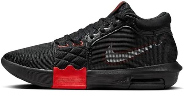 Nike Lebron Witness VIII Men's Basketball Shoes, Black White University Red, 10.5 US