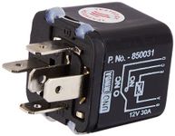 Uno Minda 850031 Relay - 5 Pin, Aluminium Body, 12V/ 30A for Universal (Beige & Black)