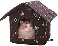 Squishy Dot Outdoor Cat House, Outdoor/Indoor Weatherproof Cat Houses, Waterproof Outdoor Cat Cave - A Safe Pet House and Kitty Shelter for Your Cat to Stay Warm & Dry, for Cats<6kg, Medium