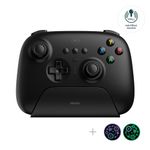 8Bitdo Ultimate 2.4g Wireless Controller with Charging Dock, Hall Effect Joystick Update, Pro Gamepad with Back Buttons & Turbo Function for PC, Android, Steam Deck & Apple (Black)