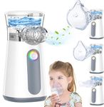 CAZOS Portable Nebulizer Machine for Kids Adults - Rechargeable Nebuliser Handheld Nebuliser Machine Silent Efficient Atomization for Home & Travel Use