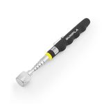 Gunpla Telescoping Magnetic Pickup Tool Stainless Steel 7 to 30” Extendable Magnet End Picking Accessory 16lb Capacity Telescopic Light Stick Portable Picker with Anti-Slip Rubber Handle for Metals