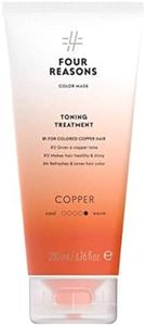 Four Reasons Color Mask - Copper - (27 Colors) Toning Treatment, Color Depositing Conditioner, Tone & Enhance Color-Treated Hair - Semi Permanent Hair Dye, Vegan and Cruelty-Free, 6.76 fl oz