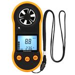 Digital Anemometer,Handheld Wind Speed Meter,Air Flow Velocity Meter for Measuring Wind Speed/Temperature with Backlight LCD,for Shooting, HVAC, Drone Flying,Windsurfing, Sailing, Surfing, Fishing