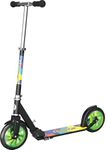 Razor A5 Lux Kick Scooter - Large 8" Wheels, Foldable, Adjustable Handlebars, Lightweight, for Riders up to 220 lbs, Light Up, Green