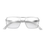 LONDON MOLE Eyewear | Spy Reading Glasses | Rectangular Glasses | Cool Readers | Designer Glasses | Mens/Womens Reading Glasses | Unisex | Spring Hinges | Transparent | magnification +1.5