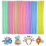 Ainiv 200PCS Pipe Cleaners for Craft, 30cm Multi-color Crafting Pipe Cleaners, Fuzzy Sticks Craft Supplies, Chenille Stems for DIY, Arts & Crafts for Creative Handmade DIY Decorations-7 Macaron Colors