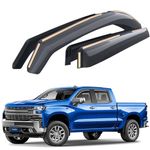 Goodyear Shatterproof in-Channel Window Deflectors for Chevrolet (Chevy) Silverado/GMC Sierra 1500 2019-2024 Crew Cab,Rain Guards,Window Visors,Vent Deflector, Truck Accessories,4pcs- GY003415LP