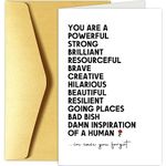 Chenive Funny Encouragement Card for Women, Affirmation Card, Motivational Card, New Job Card, Promotion Card, You Are An Inspiration of A Human In Case You Forgot