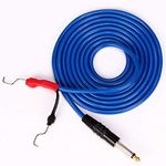 Tattoo Clip Cord New Silicone Material 2.4m 8' Feet Silica Gel Tattoo Power Line for Coil Tattoo Machine Gun Tube Rotary Tatoo Cord Red (Blue)