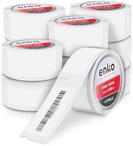 enKo Compatible for Dymo 30336 Labels (1 x 2-1/8 inches) - 12 Rolls, 6000 Labels for Dymo LabelWriter 450 Turbo Printer and 4XL - Direct Thermal Address, Shipping and Barcode Labels