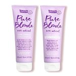 Umberto Giannini Pure Blonde Shampoo & Conditioner Duo, Vegan & Cruelty Free Blonde Toning Shampoo and Conditioner. Banish Brassiness for Blondes - Colour Safe