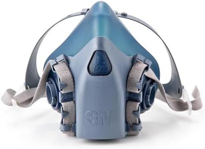 3M Reusable Respirator Half Facepiece 7502, NIOSH, 3M Cool Flow Valve, Dual Airline Supplied Air Compatible, Integrated Dropdown Suspension, Bayonet Connections, For Chemical Handling, Painting, Med