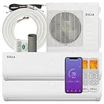 DELLA 36K BTU ODU 2 Dual Zone 24000 24000 BTU 19 SEER2 208-230V Cools Up to 3000 Sq.Ft Wifi Multi Zone Ductless Pre-Charged Mini Split AC & Heat Pump Work with Alexa,16ft Installation Kits Included