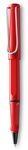 LAMY Safari Medium Tip Roller Ball Pen | Sturdy Plastic, Shiny Red | Metal Clip, Ergonomic Grip Refillable Pen Rollerball Refill M 63 Blue, Waterproof