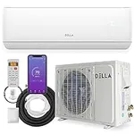 DELLA 12000 BTU Wifi Enabled Mini Split 20 SEER2 Cools Up to 550 Sq.Ft, 110-120V, Works with Alexa, Air Conditioner & Heater with 1 Ton Pre-Charged Heat Pump (R32 Refrigerant) (JA Series)