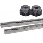 Durable 2pcs/lot 1 Modulus High Precision Gear Rack Steel 10x10x500mm + 2pcs 1M 17teeth 15teeth Pinion 45 Steel Gear 1Mod (Color : 17 Teeth, Guide Length : 8mm Hole)