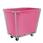 VEVOR Basket Truck, 6 Bushel Steel Canvas Laundry Basket, 3" Diameter Wheels Truck Cap Basket Canvas Laundry Cart Usually Used to Transport Clothes, Store Sundries Suitable for Hotel, Home, Hospital