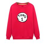 Women's Thing 1 and Thing 2 Hoodies, One,red, X-Large