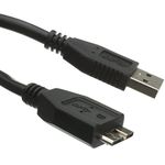 CableWholesale 3-Feet 3.0 Version USB Type A Male/Micro B Male Cable, Black (10u3-03103bk)