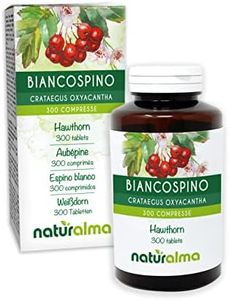 Biancospino (Crataegus oxyacantha) foglie e fiori Naturalma - 150 g - 300 compresse - Integratore alimentare - Naturale e Vegano