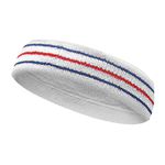 COUVER Tennis Style Premium Quality Athletic Terry Head Sweatband(1 Piece)