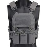 OAREA FCPC V5 Vest Plate Carrier Quick Detach Cummerbund Adjustable Shoulder Strap Front Mag Insert Pouch Airsoft Hunting Chest Rig (Color : VE-75-G, Size : M)