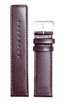 EXOR Burgundy colour leather watch strap with Flat Finish of 22 MM genuine Watch leather Strap/band for men and women