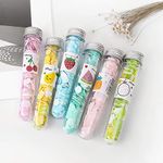 Samvardhan 6Pcs Travel Soft Paper Soap Flower Design Tube Shape Bottle (Assorted/Random Colour)