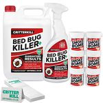 Bed Bug Killer Kit - Bedbug Spray, Foggers & Traps - Suitable for Amateur Use (6L / 6x16g / 9 traps)