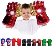 Fighting Iron M Super Gauntlet Smash Hands Heros Fists Big Soft Plush Kid Boxing Training Gloves Pair Halloween Costume, Iron M