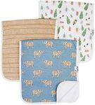 Copper Pearl Baby Burp Cloth Large 21''x10'' Size Premium Absorbent Triple Layer 3-Pack Gift Set''Peanut'''' (PN-WYD7-N9S3)