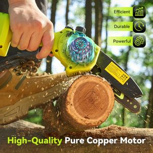 Supstable 6-Inch Mini Chainsaw – Portable Electric Handheld Saw